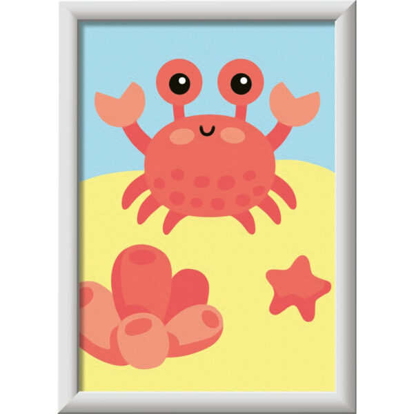 Ravensburger - CreArt pictura pe numere pentru copii crab prietenos - RVSPBN23881