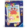 Ravensburger - CreArt pictura pe numere pentru copii crab prietenos - RVSPBN23881