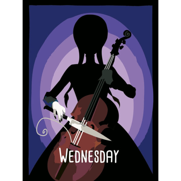 4005556238897_CAT Ravensburger - CreArt pictura pe numere pentru copii Wednesday - RVSPBN23889