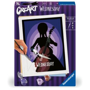 Ravensburger - CreArt pictura pe numere pentru copii Wednesday - RVSPBN23889