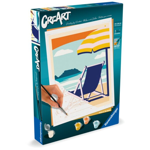 Ravensburger - CreArt pictura pe numere pentru adulti relaxare la plaja - RVSPBN23897