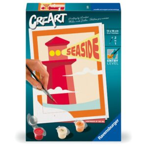 Ravensburger - CreArt pictura pe numere pentru copii far pe plaja - RVSPBN23899
