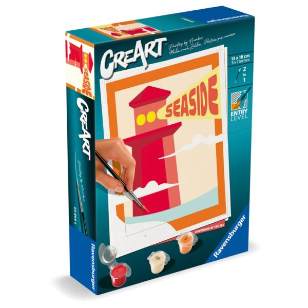 Ravensburger - CreArt pictura pe numere pentru copii far pe plaja - RVSPBN23899