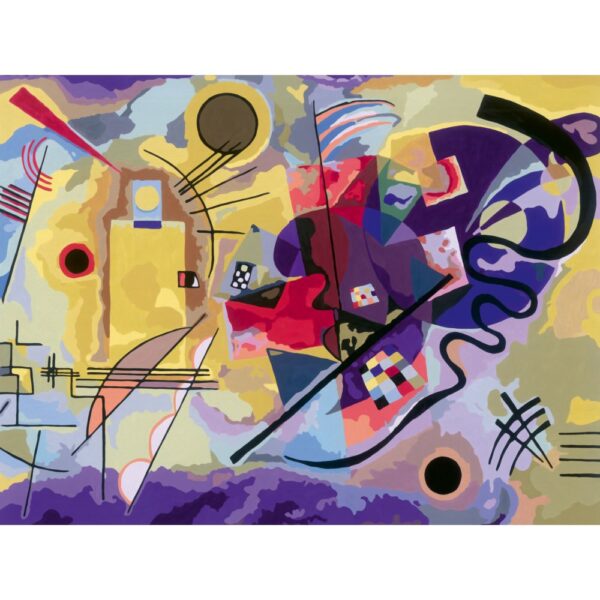 Ravensburger - CreArt pictura pe numere pentru adulti Tablou Canvas Kandinsky galben rosu albastru - RVSPBN23918