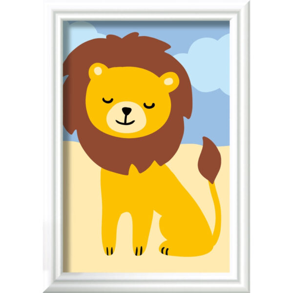 Ravensburger - CreArt pictura pe numere pentru copii leu salbatic - RVSPBN23965