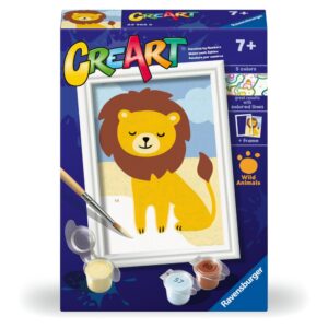 Ravensburger - CreArt pictura pe numere pentru copii leu salbatic - RVSPBN23965