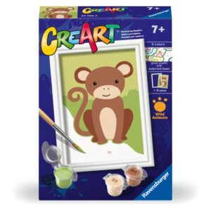 Ravensburger - CreArt pictura pe numere pentru copii maimuta salbatica - RVSPBN23966