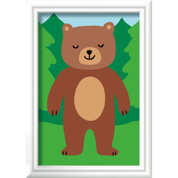 Ravensburger - CreArt pictura pe numere pentru copii urs salbatic - RVSPBN23968