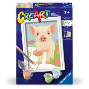 Ravensburger - CreArt pictura pe numere pentru copii porcusor dragut - RVSPBN23970