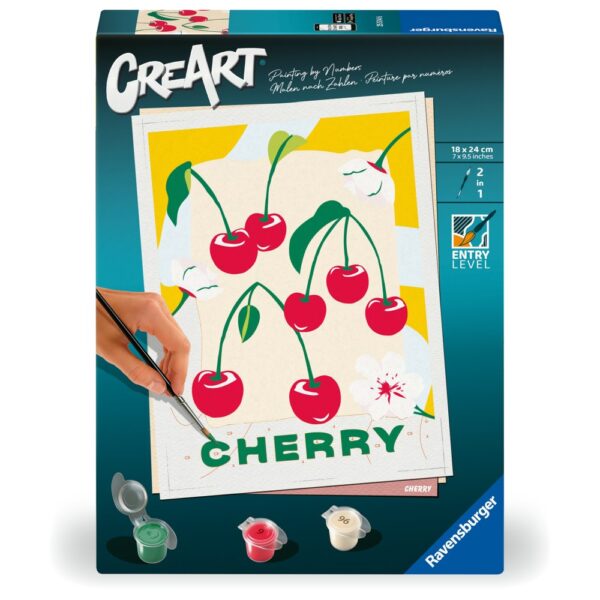 Ravensburger - CreArt pictura pe numere pentru adulti cirese - RVSPBN25514