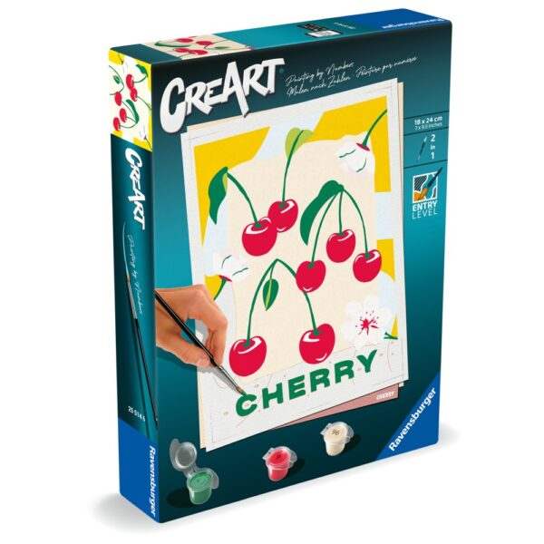 Ravensburger - CreArt pictura pe numere pentru adulti cirese - RVSPBN25514