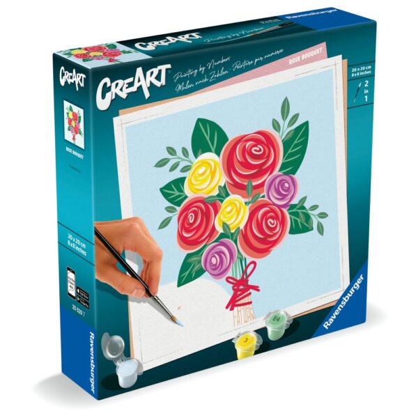 Ravensburger - CreArt pictura pe numere pentru adulti buchet de trandafiri - RVSPBN25520