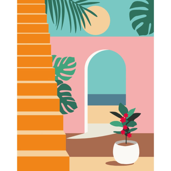 Ravensburger - CreArt pictura pe numere pentru adulti vibe de vacanta - RVSPBN25524