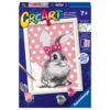Ravensburger - CreArt pictura pe numere pentru copii iepuras cu funda - RVSPBN28933