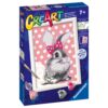 Ravensburger - CreArt pictura pe numere pentru copii iepuras cu funda - RVSPBN28933