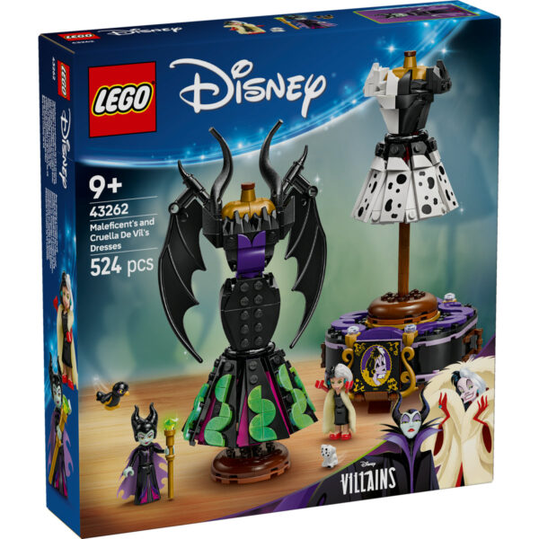 LEGO Disney - Rochiile lui Maleficent si Cruella De Vil 43262, 524 piese
