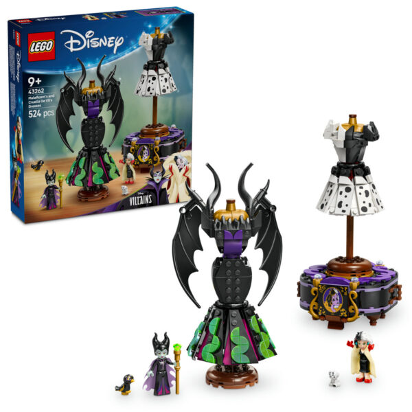 LEGO Disney - Rochiile lui Maleficent si Cruella De Vil 43262, 524 piese