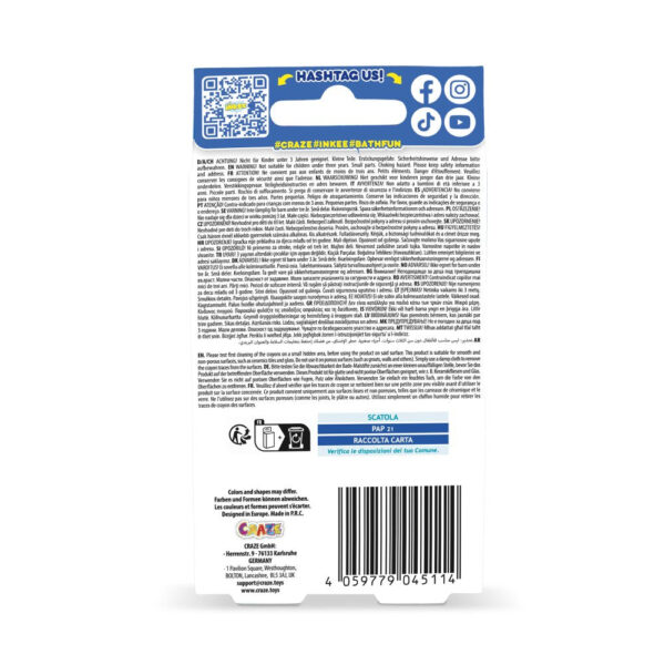 Craze - Creioane de baie Inkee 4 buc usor de curatat de pe suprafetele ceramice - CRZ45114