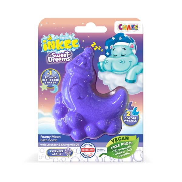 Craze - Bomba de baie spumoasa Inkee in forma de luna culori si arome asortate - CRZ45831