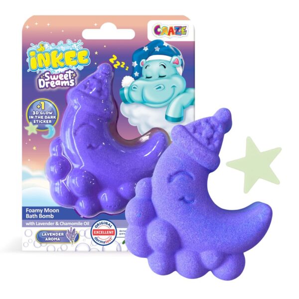 Craze - Bomba de baie spumoasa Inkee in forma de luna culori si arome asortate - CRZ45831