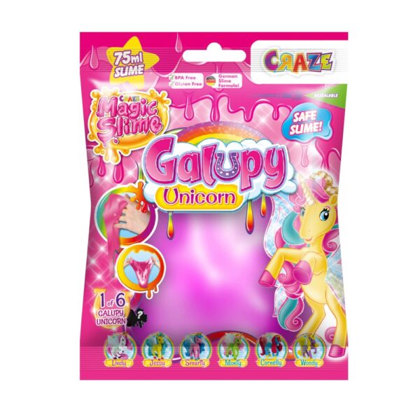 Craze - Slime magic diverse culori in punguta 75ml cu surpriza figurina unicorn - CRZ46340