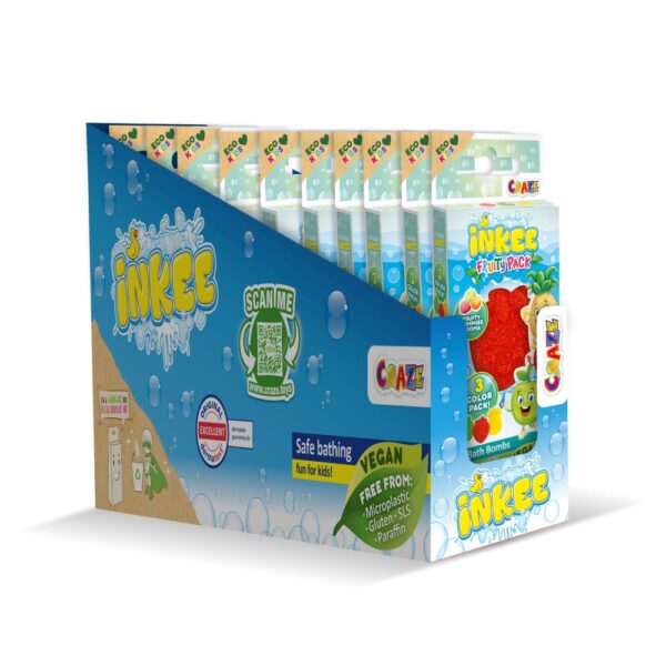 Craze - Bombe de baie Inkee 3 buc asortate in forma de fructe - CRZ48382