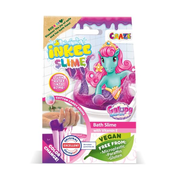 Craze - Slime de baie sirena Galupy cu vitamina E si culoare schimbatoare de la roz la mov - CRZ49655