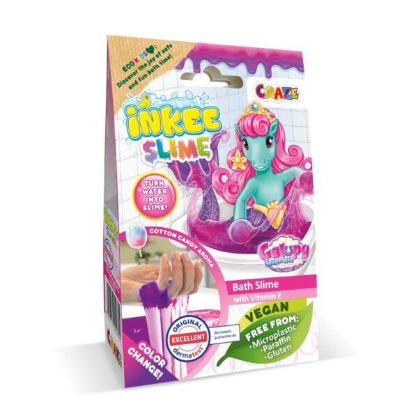 Craze - Slime de baie sirena Galupy cu vitamina E si culoare schimbatoare de la roz la mov - CRZ49655