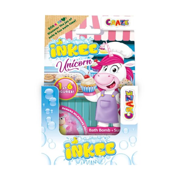 Craze - Bila de baie Inkee cu surpriza unicorn cu diferite meserii - CRZ50781