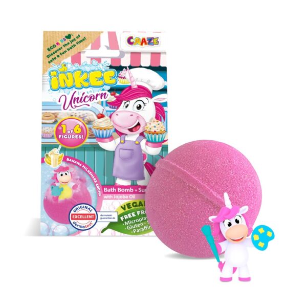 Craze - Bila de baie Inkee cu surpriza unicorn cu diferite meserii - CRZ50781