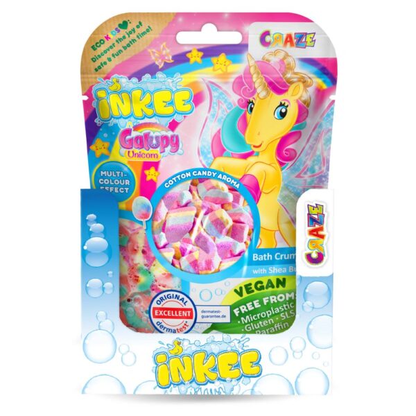 Craze - Granule efervescente de baie Inkee unicorn Galupy - CRZ51559