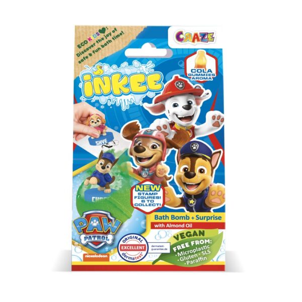 Craze - Bila de baie Inkee cu surpriza figurina stampila Paw Patrol - CRZ52327