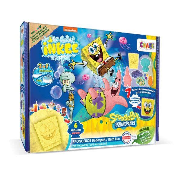 52471-INKEE-Gift-Box-Sponge-Bob_box_001 Craze - Set cadou de baie Inkee cu 7 surprize SpongeBob - CRZ52471