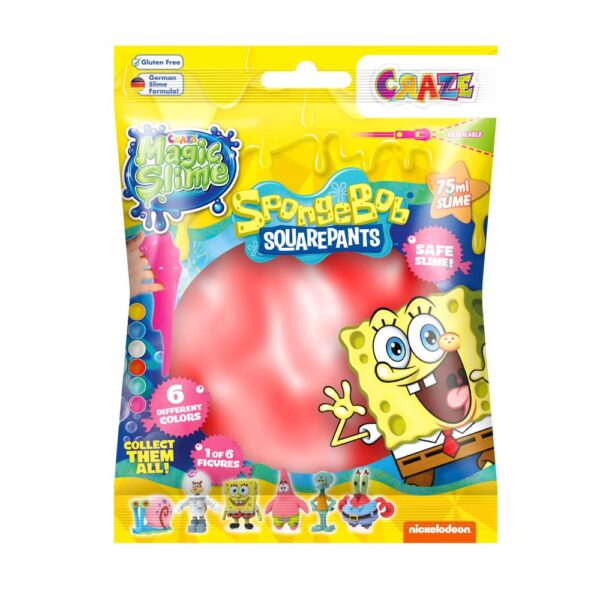 Craze - Slime magic diverse culori in punguta 75ml cu surpriza figurina SpongeBob - CRZ52754