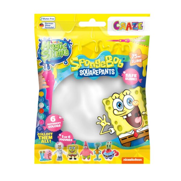 Craze - Slime magic diverse culori in punguta 75ml cu surpriza figurina SpongeBob - CRZ52754