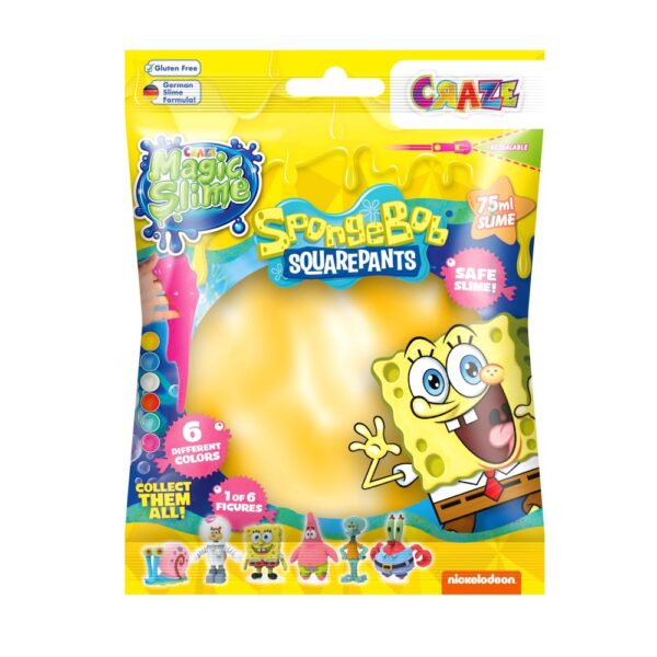 Craze - Slime magic diverse culori in punguta 75ml cu surpriza figurina SpongeBob - CRZ52754