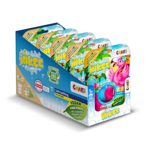 Craze - Bombe de baie Inkee 3 buc asortate in forma de Flamingo - CRZ55380