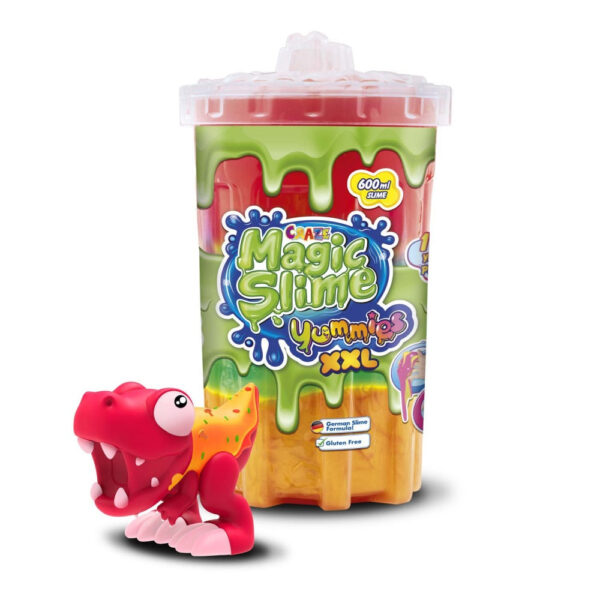 Craze - Magic Slime XXL 600 ml mix de trei culori cu figurina care absoarbe slime-ul modele asortate - CRZ54031