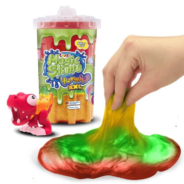 Craze - Magic Slime XXL 600 ml mix de trei culori cu figurina care absoarbe slime-ul modele asortate - CRZ54031