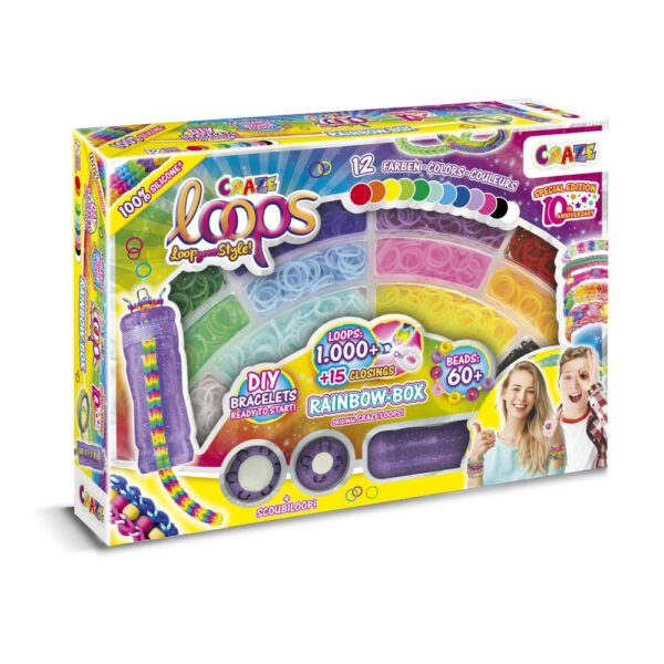 Craze - Set de creatie cu 1000 de elastice pentru confectionare bijuterii - CRZ59661