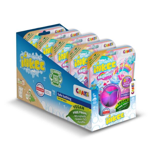 Craze - Bile de baie Inkee 3 buc curcubeu parfumat - CRZ60698