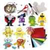 Headu - Set de creatie monstri cu diferite tehnici creative 4-8 ani - HE54235