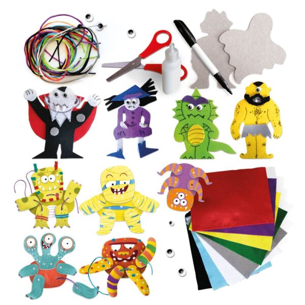Headu - Set de creatie monstri cu diferite tehnici creative 4-8 ani - HE54235