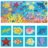 MU59759-RGB-2 Headu - 8+1 Puzzle Animale Marine cu piese mari imprimate pe ambele fete - HE59759