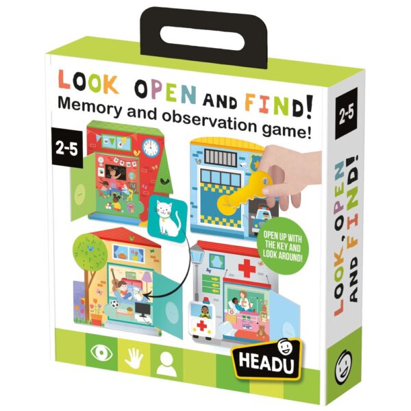Headu - Joc Montessori observa deschide si gaseste care antreneaza memoria si observatia 2-5 ani - HE60544