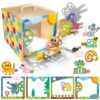 Headu - Set creativ Cub din lemn creeaza povesti magice 3-6 ani - HE60568