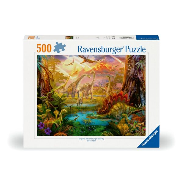 Ravensburger - Puzzle tinutul dinozaurilor 500 piese design nou - RVSPA00238