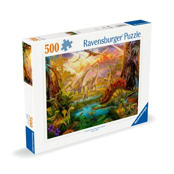Ravensburger - Puzzle tinutul dinozaurilor 500 piese design nou - RVSPA00238
