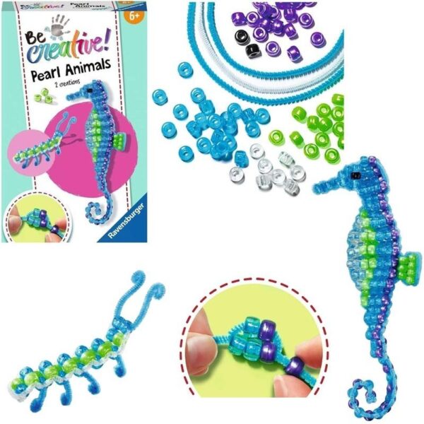 4005556184286 Ravensburger - Be Creative Set mini de creatie din perle calut de mare si larva - RVSAC18428