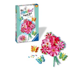 Ravensburger - Be Creative Set mini de creatie flori si fluturi din hartie - RVSAC23678